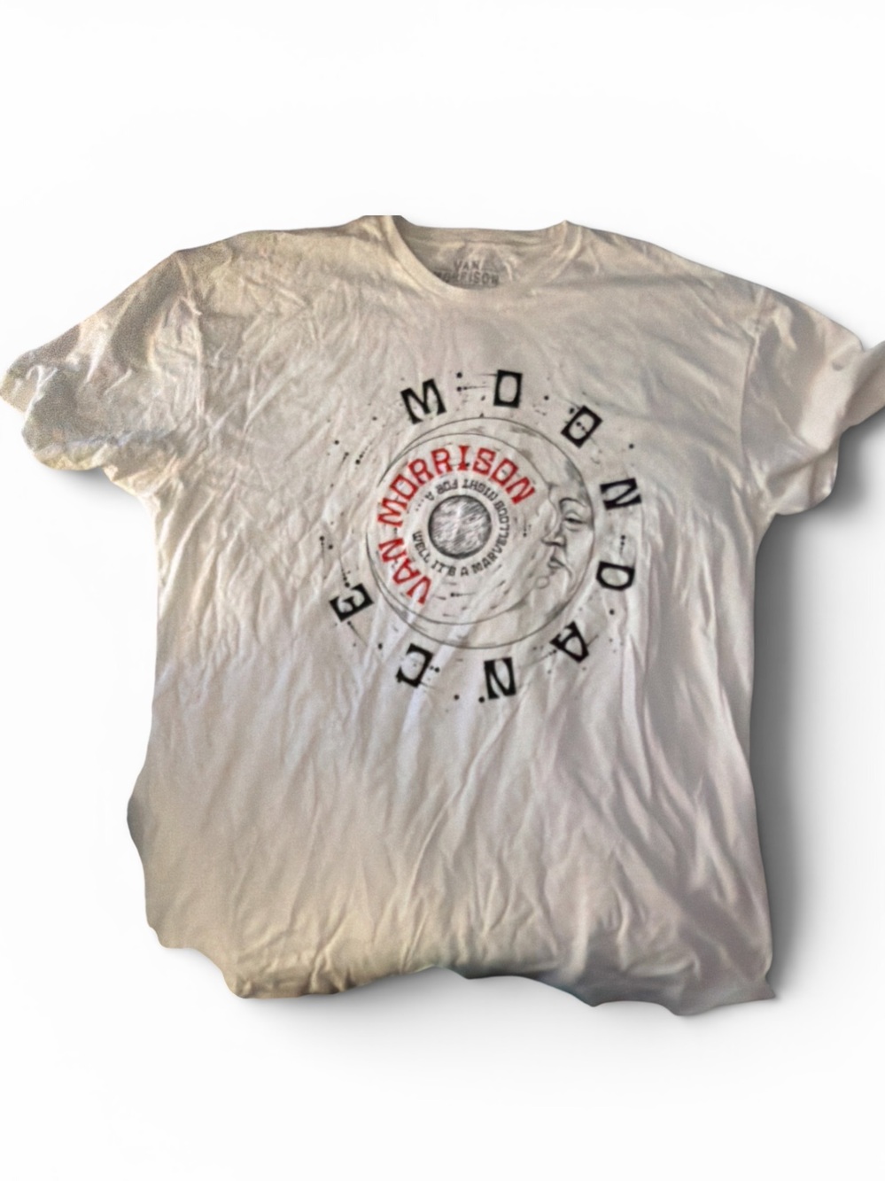 Van Morrison White Graphic Concert Tee Moondance